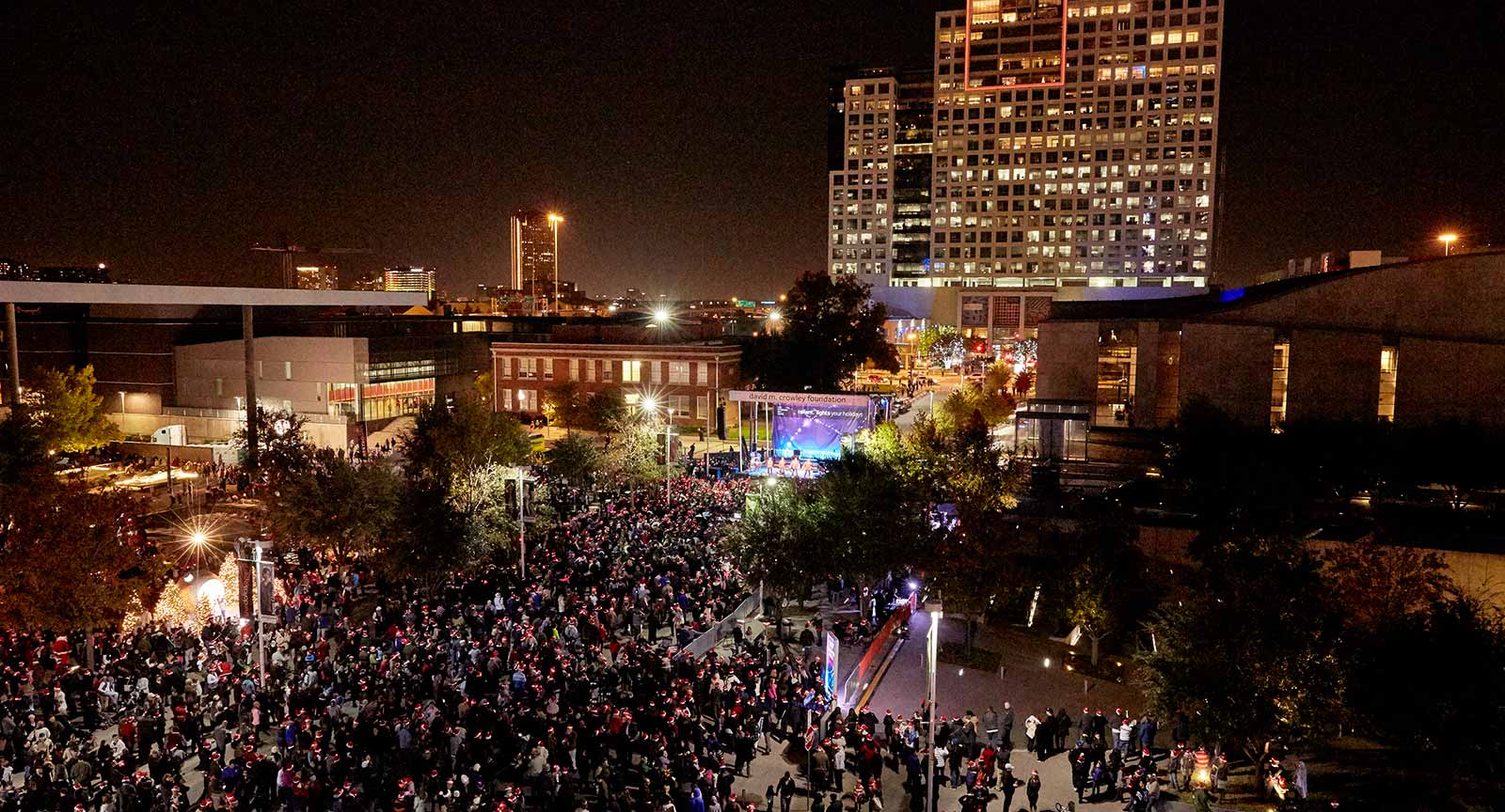 Dallas Arts District ATT Performing Arts Center Reliant Lights Your Holidays